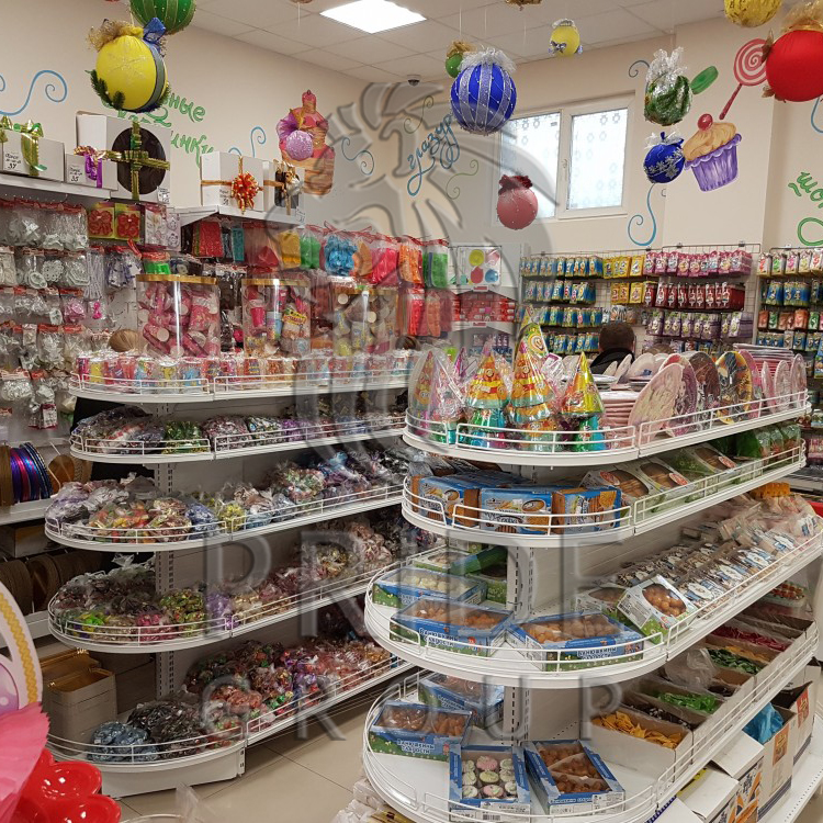 картинка Стеллаж торцевой полукруглый 500x500x1550